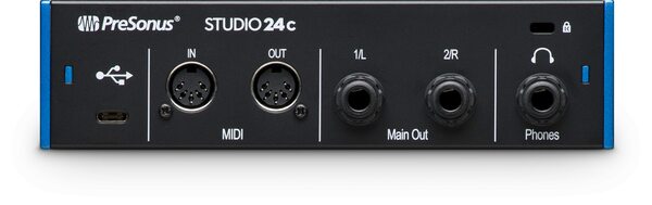 STUDIO 24C 2X2 USB-C AUDIO INTERFACE / 24-BIT/192KHZ, W/2 MIC INPUTS, INCLUDES STUDIO ONE ARTIST SOFTWARE